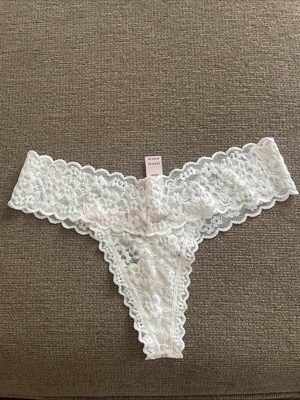 Victoria's Secret White Lace Thong with Black Polka Dots an white pair. - Picture 7 of 8